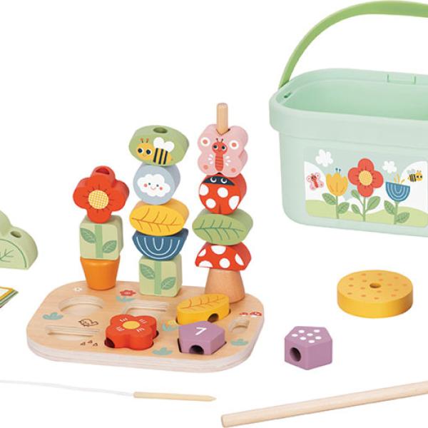 Cestinha Madeira Jardim 34 pcs 3+ - WOODEN TOYS