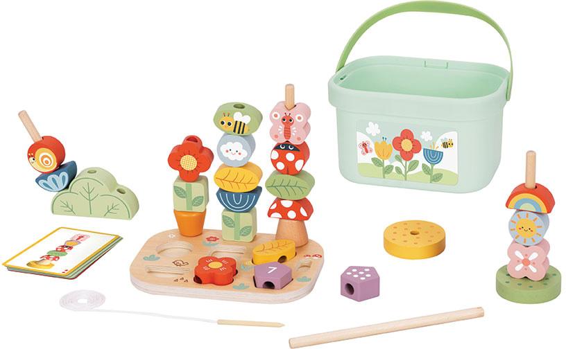 Cestinha Madeira Jardim 34 pcs 3+ - WOODEN TOYS