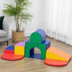 Conjunto de 7 Blocos de Psicomotricidade para Crianças Blocos de Constução Brinquedo para Aprendizagem Multicor