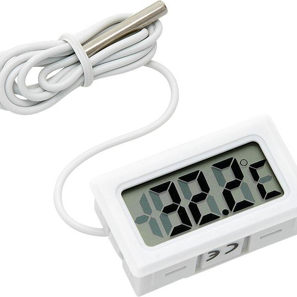 Termómetro Rectângular c/ Sonda ( - 50º a +100º C) - Branco