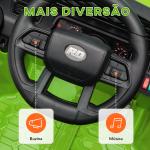 Carro Elétrico para Crianças Carro Elétrico Infantil UTV 12V com Velocidade Ajustável USB e Faróis 95x62,5x65 cm Verde