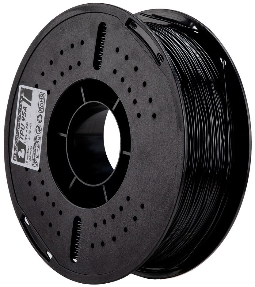 Filamento de Impressão 3D TPU 1,75mm 1Kg (Preto) - ELEGOO