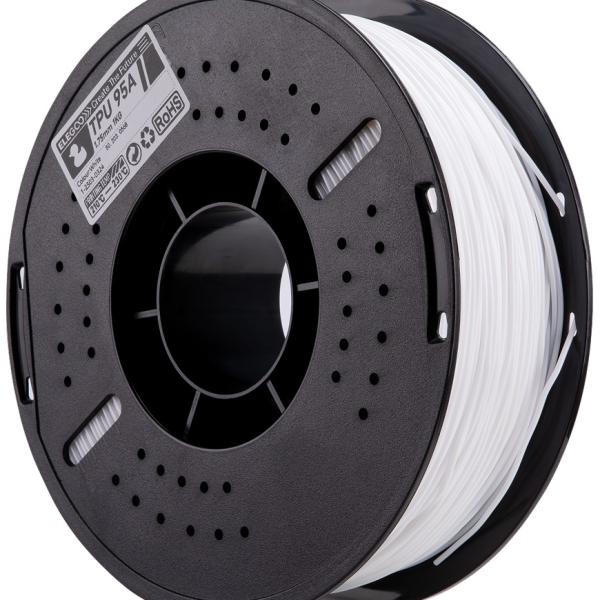 Filamento de Impressão 3D TPU 1,75mm 1Kg (Branco) - ELEGOO