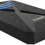 Caixa HDD Gaming Tooq 2.5" SATA (9,5mm) USB 3.0 / 3.1 Gen 1 Preto LED Azul