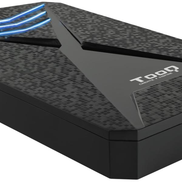 Caixa HDD Gaming Tooq 2.5" SATA (9,5mm) USB 3.0 / 3.1 Gen 1 Preto LED Azul