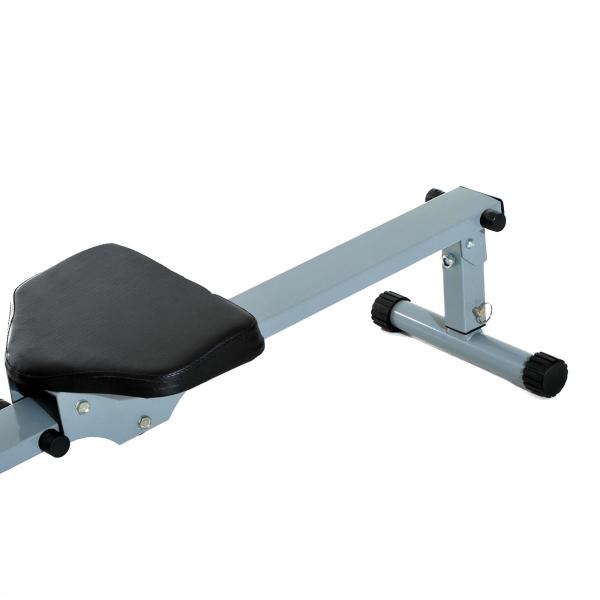 Máquina de Remo com Ecrã LCD para Academia Exercícios de Musculação ou Resistência Carga Máxima 100kg 130x47,5x67cm Cinza