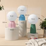 Conjunto de 3 Candeeiros de Mesa de Cabeceira 3D Candeeiros de Mesa com 3 Cores Brilho Ajustável em 10 Níveis Conexão USB Branco