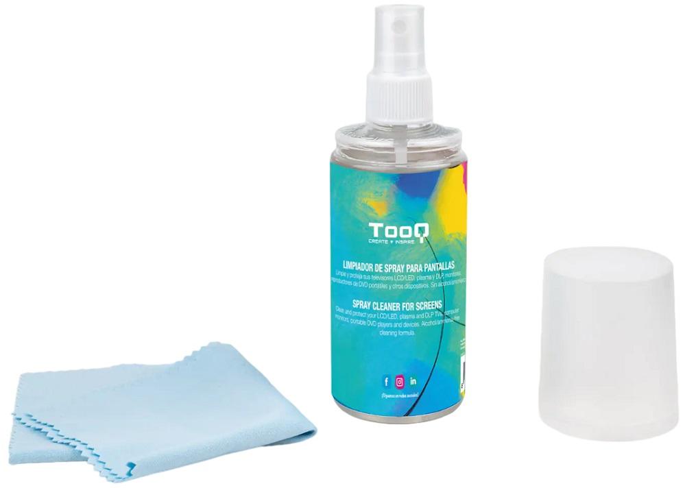 Kit de Limpeza p/ Ecrã/Monitores (Spray + Pano de Microfibra) - TooQ