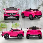 Carro Elétrico para Crianças 12V Controlo Remoto Motor Duplo MP3 Passeio Mercedes - Benz GLC Coupé 105x68x50 cm Rosa