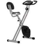 Bicicleta Estática Dobrável com 8 Níveis de Resistência Magnética com Assento Ajustável 43x97x109 cm Cinzento