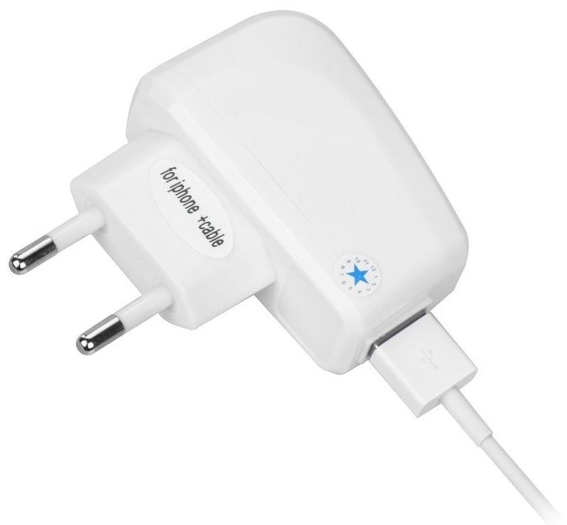 Alimentador 5V 1A (iPhone/iPad) Lightning (Branco)