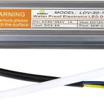 Fonte Alimentação Estanque IP67 12V DC 4,2A 50W c/ Fios