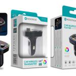 Transmissor Bluetooth Veiculo com Iluminação RGB Novoteck NC-001 - Carregador Duplo USB, 3.1A