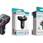 Transmissor FM Bluetooth Multifuncional Novoteck NC - 003 com Carregador Tipo - C e Iluminação RGB