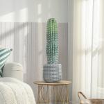 Cacto Artificial 66 cm, Planta Artificial Decorativa com Vaso para Decoração de Interiores Verde