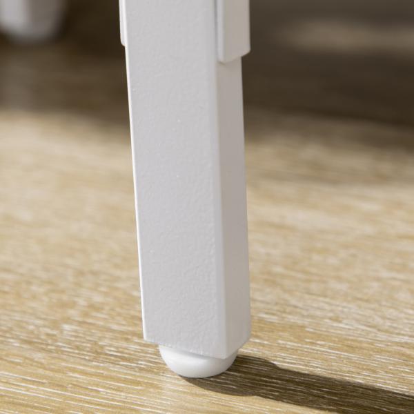 Candeeiro de Pé Moderno com Prateleira Suporte para Lâmpada E27 Máx. 40W com Ecrã de Linho Ø37x162cm Branco e Madeira