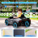 Carro Elétrico para Crianças Lamborghini 12V Controlo Remoto Faróis Buzina Arranque Lento e Música MP3 114,5x64x45,5 cm Cinza
