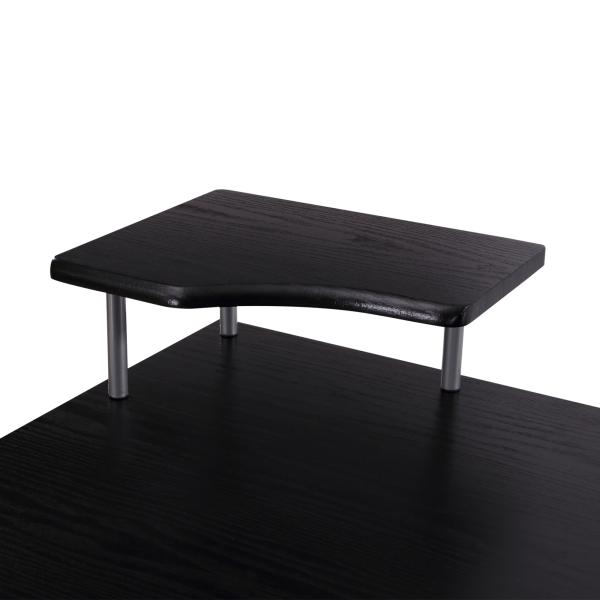 Secretária para Escritório de Madeira MDF 152x60x88 cm Preto