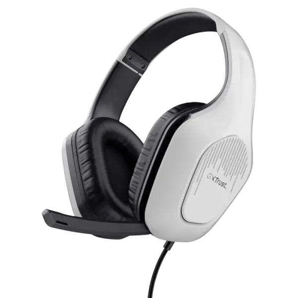 Auscultadores Headset GXT 415W Zirox c/ Fios Jack 3.5mm (Branco) - TRUST