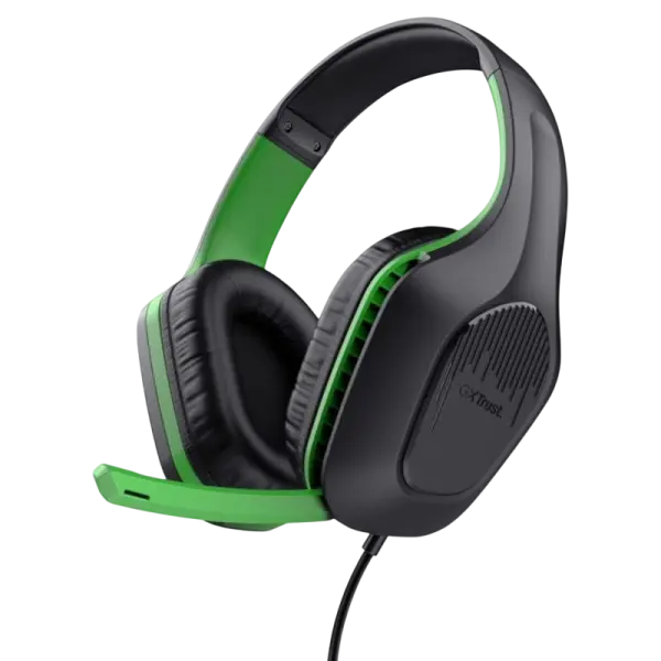 Auscultadores Headset Gaming GXT 415X Zirox (Preto/Verde) - TRUST
