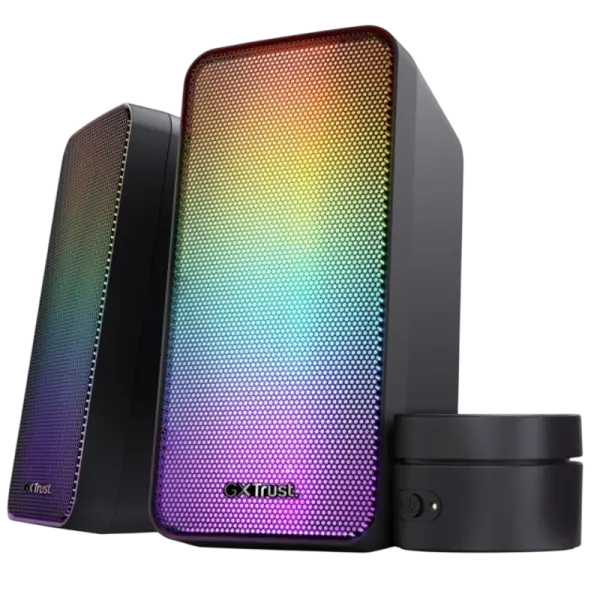 Conjunto de Colunas 2.0 RGB GXT 611 Wezz (Preto) - TRUST