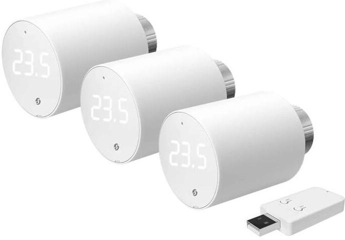 Válvula de Radiador Termostático BLU TRV WiFi/Bluetooth + Unidade de Controlo (3 Unidades) - SHELLY