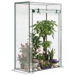 Estufa com Porta Enrolável e Estrutura de Aço Estufa de Jardim para Cultivo de Plantas 100x50x150 cm Transparente