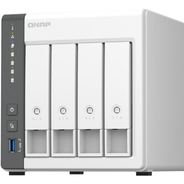 NAS TS - 433 4 Baías Tower Ethernet LAN Cortex - A55 - QNAP