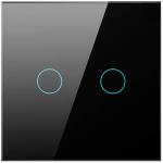 Interruptor Inteligente TS02 - EU - B2 2 Canais WiFi Tuya (Preto) - AVATTO