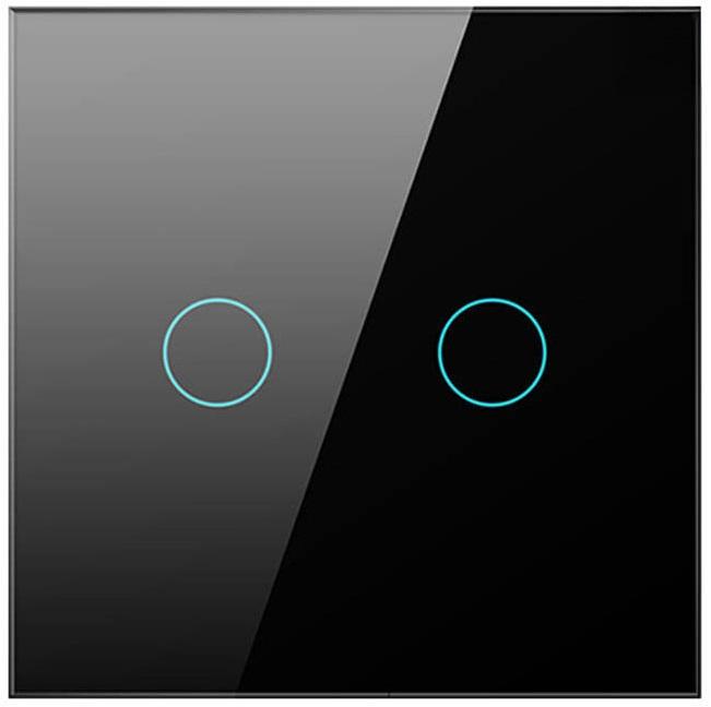 Interruptor Inteligente TS02 - EU - B2 2 Canais WiFi Tuya (Preto) - AVATTO