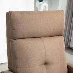 Poltrona Relax Reclinável até 155° Poltrona Reclinável Manual para Pessoas com Altura Inferior 195 cm 67x87x98 cm Marrom