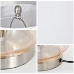 Conjunto de 2 Candeeiros de Mesa com Ecrã de Linho Suporte para Lâmpada E27 Máx. 40W Ø30x56 cm Branco