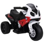 Mota Elétrica BMW para Crianças entre 18 - 36 Meses 6V com Faróis Música e Velocidade Máx. de 2,5 km/h 66x37x44 cm Vermelho