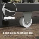 Estante de Armazenamento Casa de Banho de 3 Níveis Estante Estreita com Alça Lateral Estante com Rodas 48x15x80cm Preto