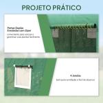 Estufa Jardim Tipo Túnel com 4 janelas e 2 portas para Plantas de PE de aço 300x100x200 cm Verde