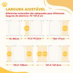 Barreira de Segurança Extensível para Portas e Escadas com Fechamento Automático e Sistema de Duplo Bloqueio 74 - 147,5x76,2 cm Branco