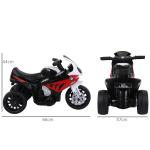 Mota Elétrica BMW para Crianças entre 18 - 36 Meses 6V com Faróis Música e Velocidade Máx. de 2,5 km/h 66x37x44 cm Vermelho