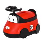 Bacio para Bebé de 6 - 36 Meses Bacio de Aprendizagem Treinamento Portátil em Forma de Carro com Tampa Volante Fácil de Limpar Carga 50kg 40x27,5x29,1cm Vermelho