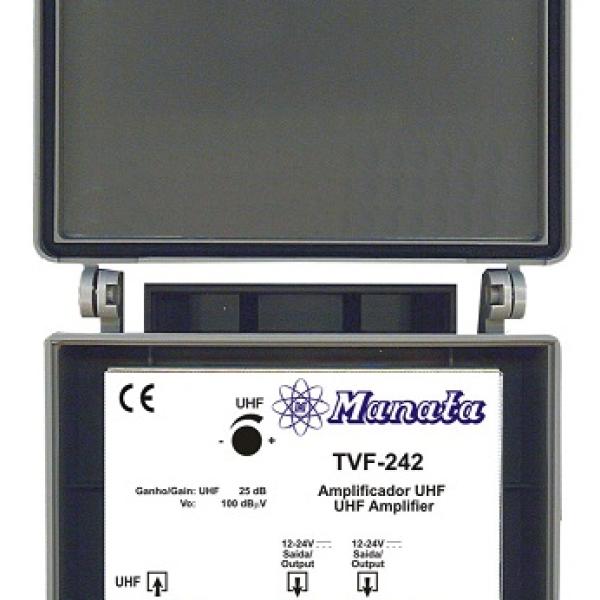 Amplificador TDT Canal 21/69 (25 dB) 2 Saídas c/ LTE - MANATA