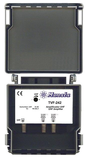 Amplificador TDT Canal 21/69 (25 dB) 2 Saídas c/ LTE - MANATA
