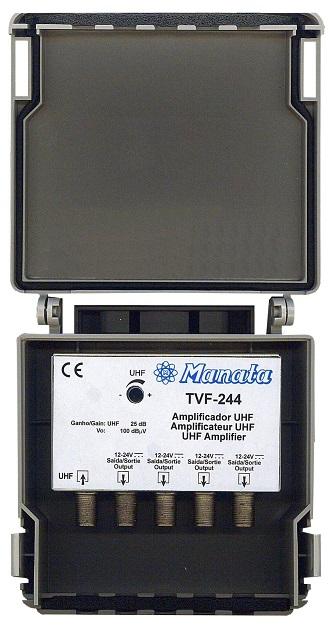 Amplificador TDT Canal 21/69 (25 dB) 4 Saídas (5G) c/ LTE - MANATA