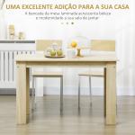 Mesa de Sala de Jantar para 4 - 6 Pessoas Estilo Moderno com Bancada de Melamina de Madeira Carga 50 kg 120x69x75 cm Carvalho