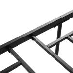 Estrutura de Cama Dupla de Metal para Colchão 137/135x190 cm com Pés de 31 cm Estrutura de Cama de Casal 141,5x195x35cm Preto