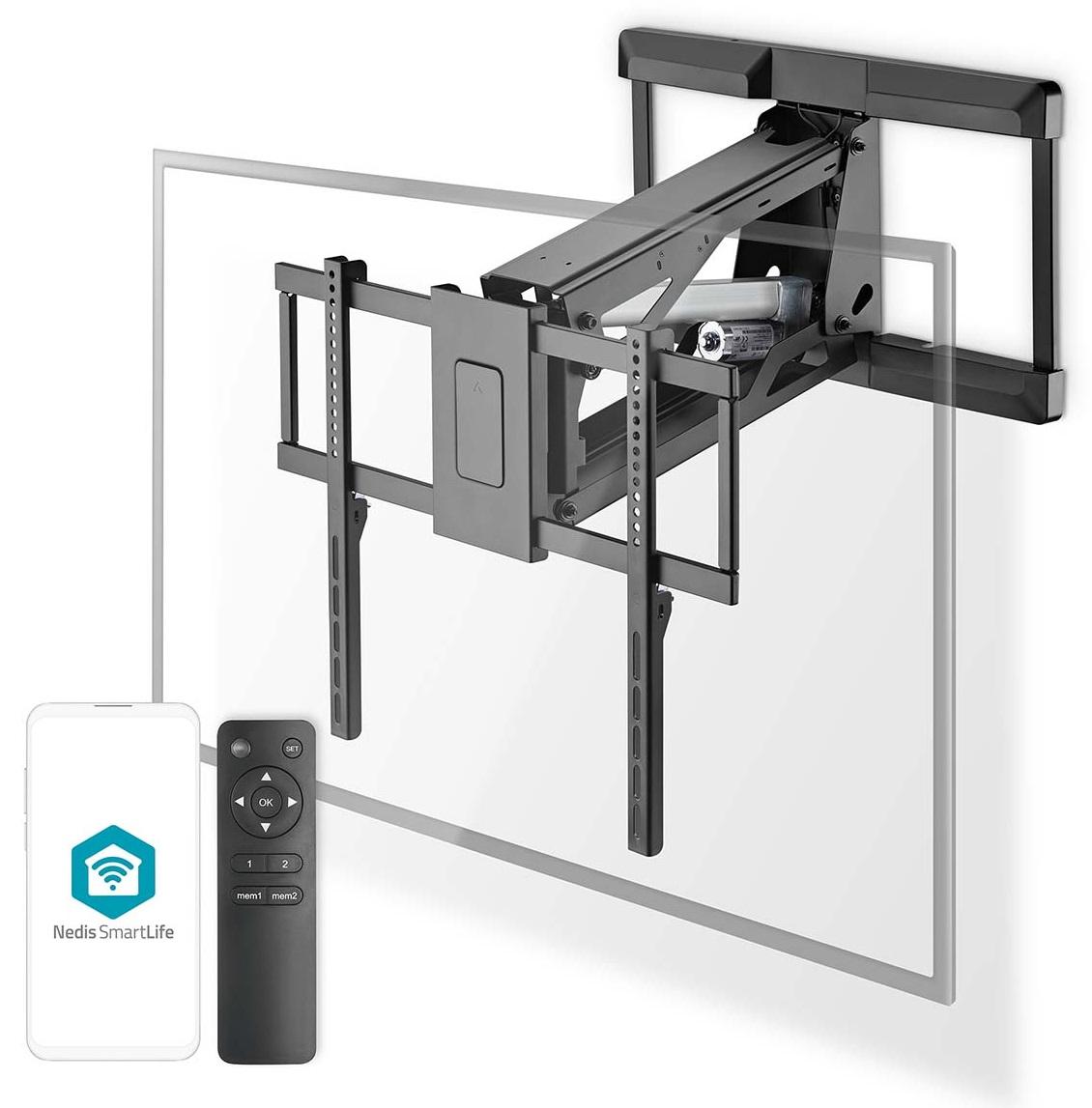 Suporte Parede Motorizado p/ TV LED - LCD - PLASMA 37~75 (Máx 35Kg) Wi - Fi SmartLife c/ Comando - NEDIS