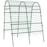 Arco para Plantas Trepadeiras 206 cm Estrutura de Jardim para Plantas Trepadoras ao Ar Livre com Estrutura de Aço Verde