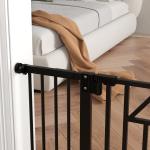Barreira de Segurança Extensível para Animais de Estimação com Fecho Automático e Sistema de Duplo Bloqueio 74 - 100x76 cm Preto