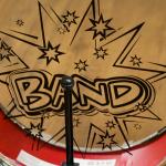 Bateria Infantil com Banco Bateria para Crianças acima de 3 Anos com Pedal e Baqueta Desenho de Estrelas 65x22x57 cm Vermelho