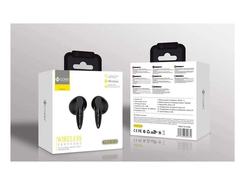 TWS-W15 Auriculares Negro Bluetooth Airpods