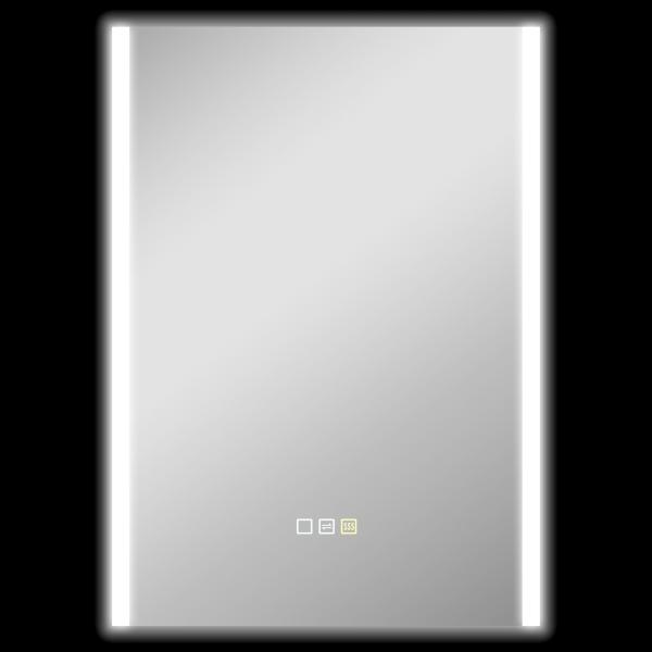 Espelho de Casa de Banho com Luz LED 70x50 cm 3 Cores de Luz Função Antiembaciamento Função de Memória IP44 Prata