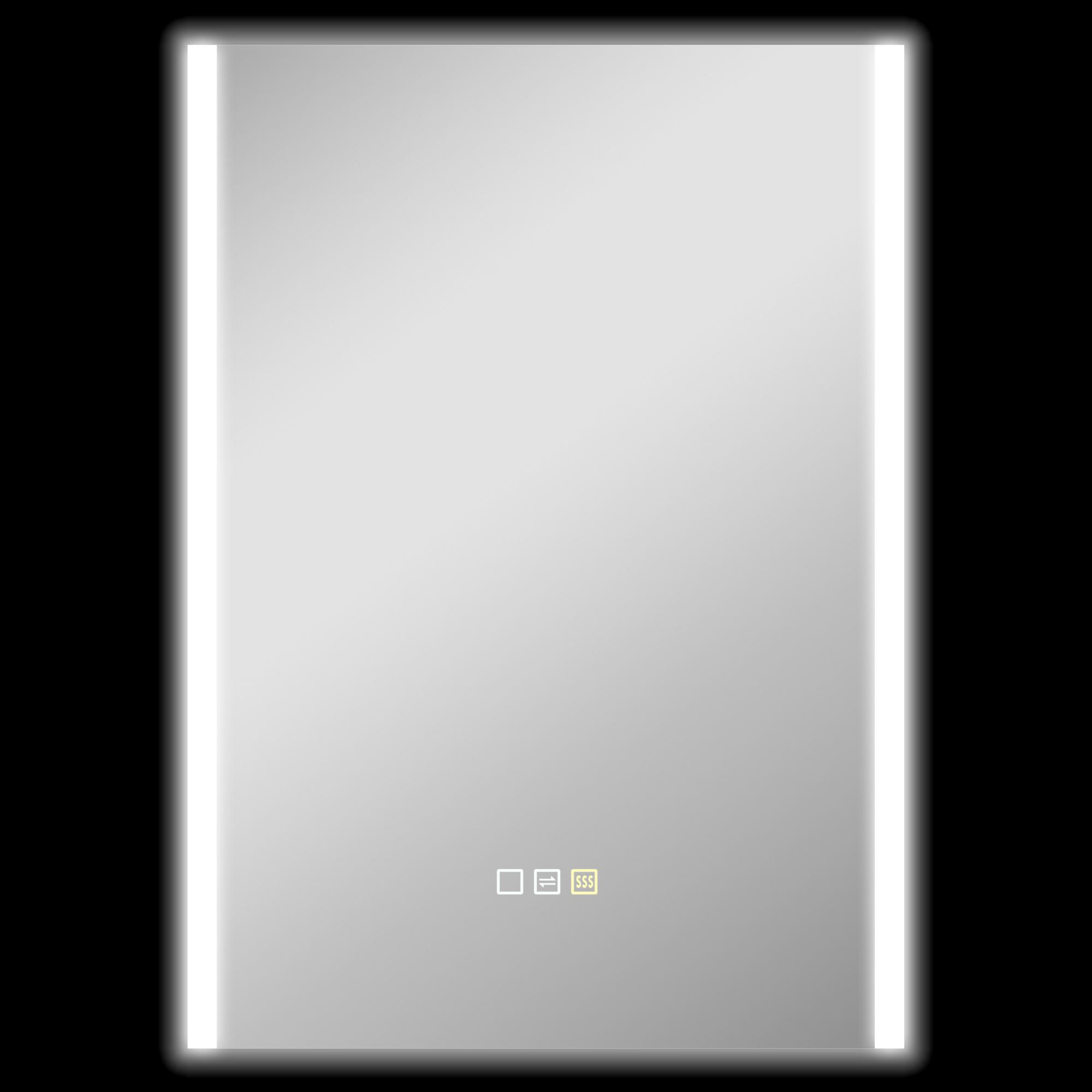 Espelho de Casa de Banho com Luz LED 70x50 cm 3 Cores de Luz Função Antiembaciamento Função de Memória IP44 Prata